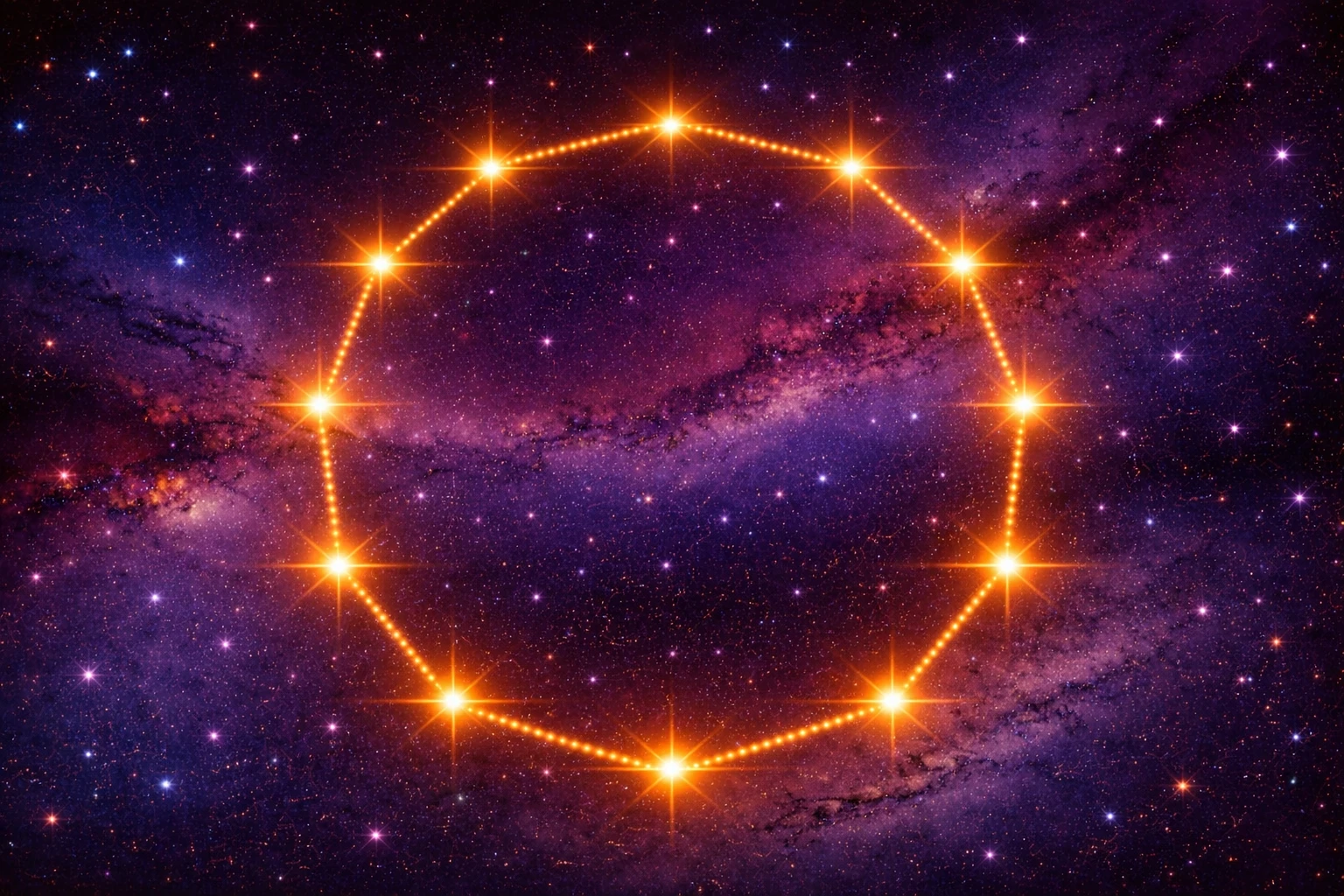 Biquintile (bQ 144°) - harmonious astrological aspect