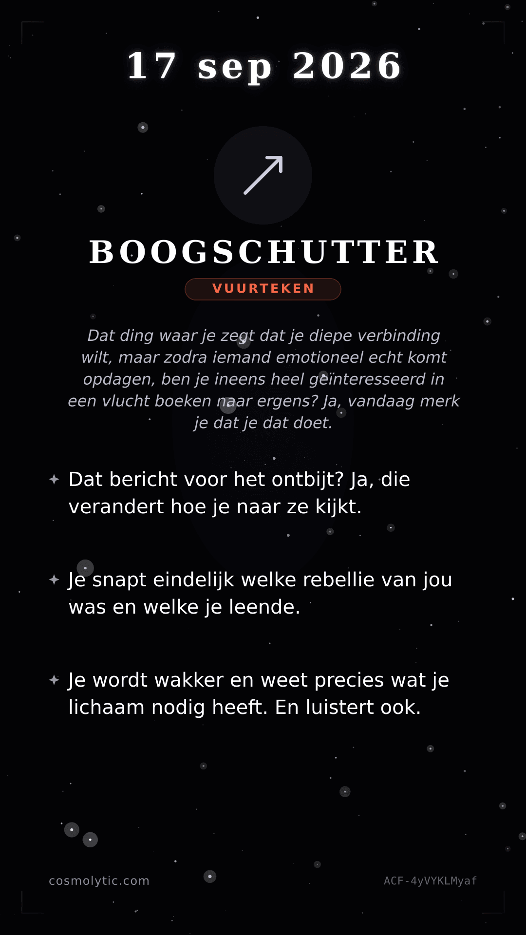 Boogschutter daghoroscoop kaart voor Gisteren