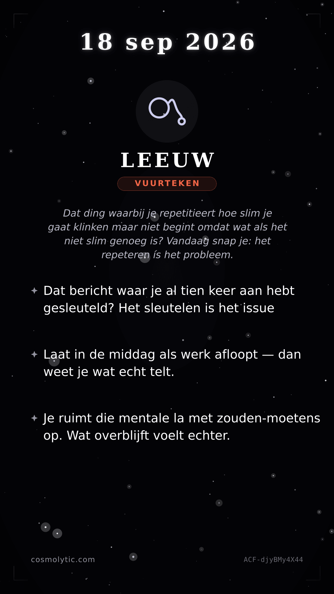 Leeuw daghoroscoop kaart voor Vandaag